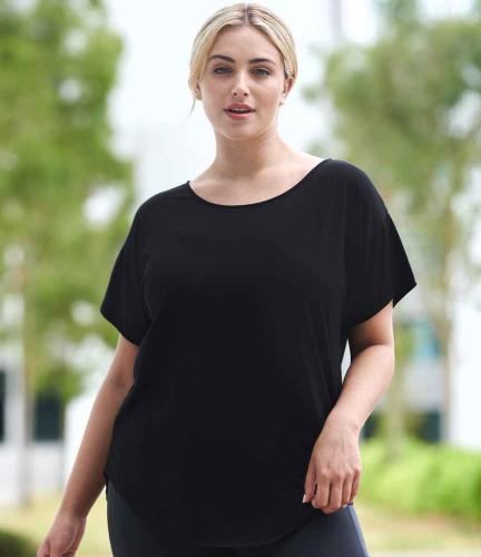 Tombo Scoop Neck T-Shirt - BLK - 3XL